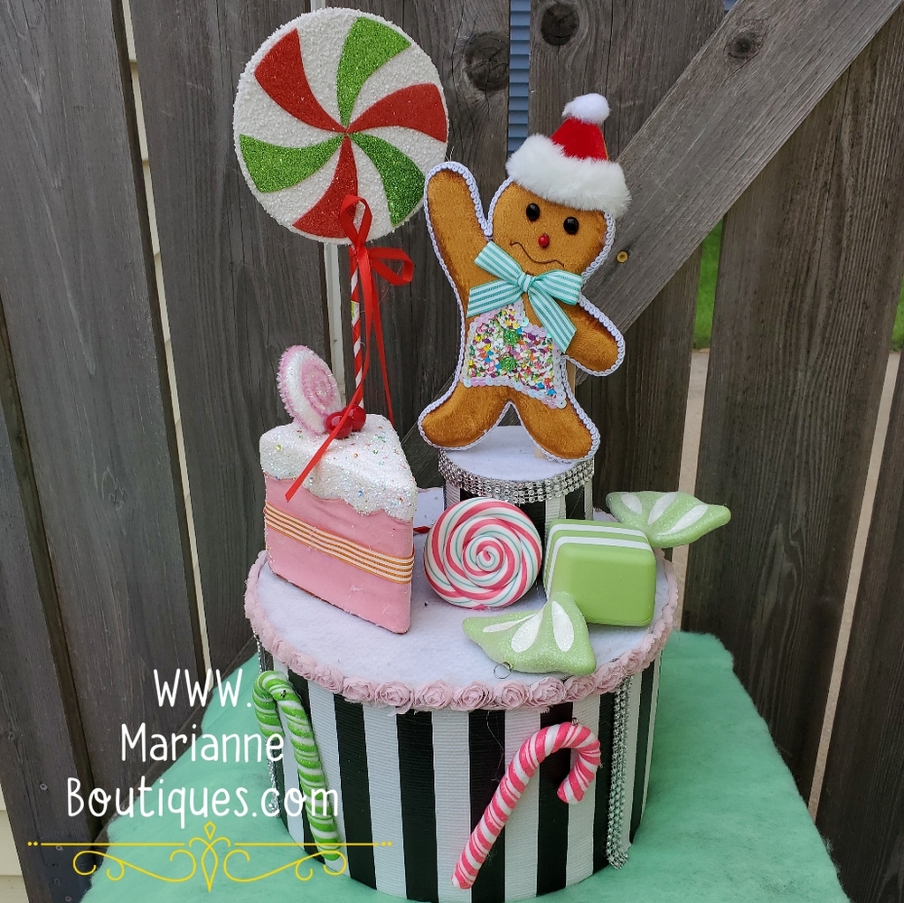 Fake bake cake centerpiece